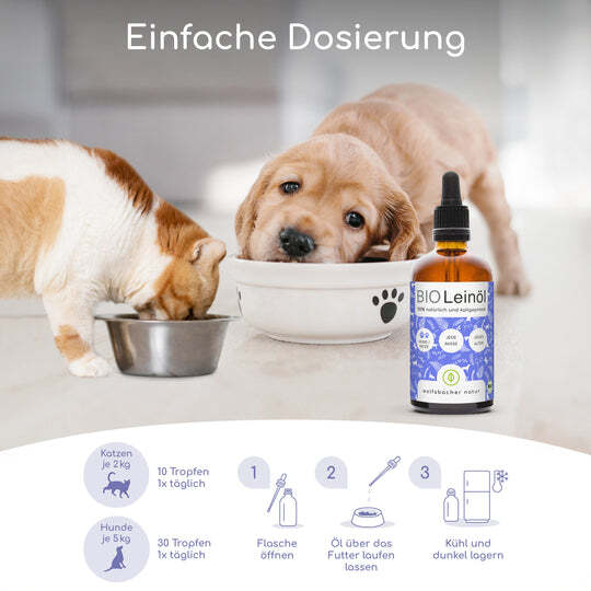 Wolfsbacher Natur Ergänzungsfutter & Aufzucht Wolfsbacher Natur Bio Leinöl 100 ml