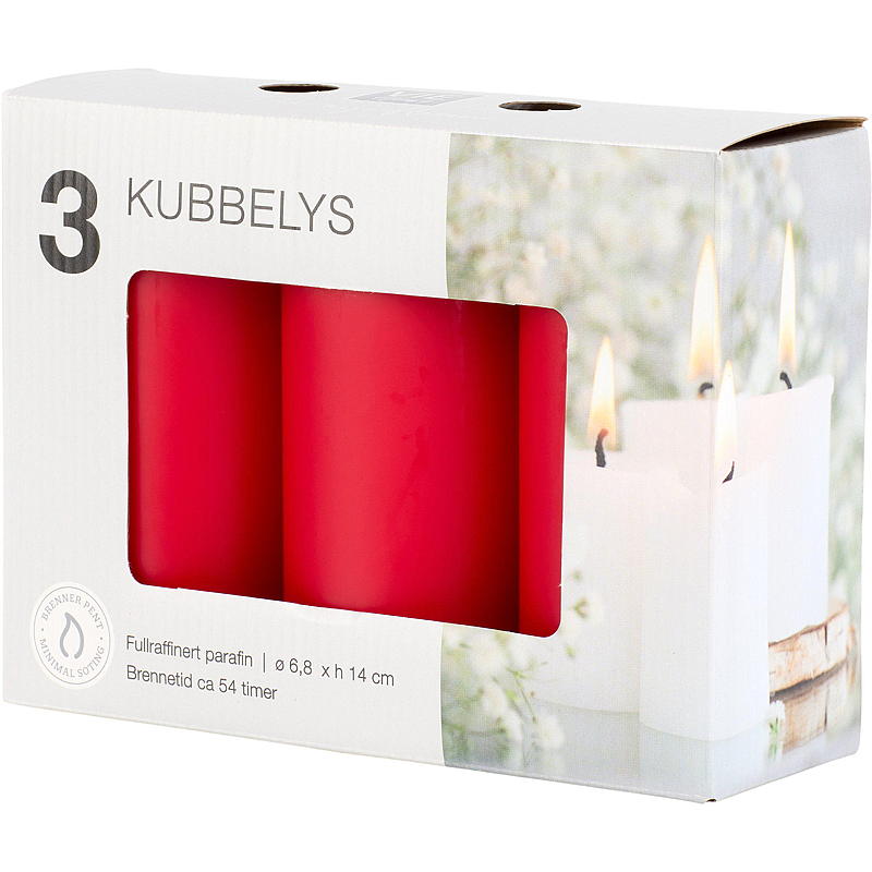 Vie Home Kubbelys 3-pk ø 6,8x14 cm