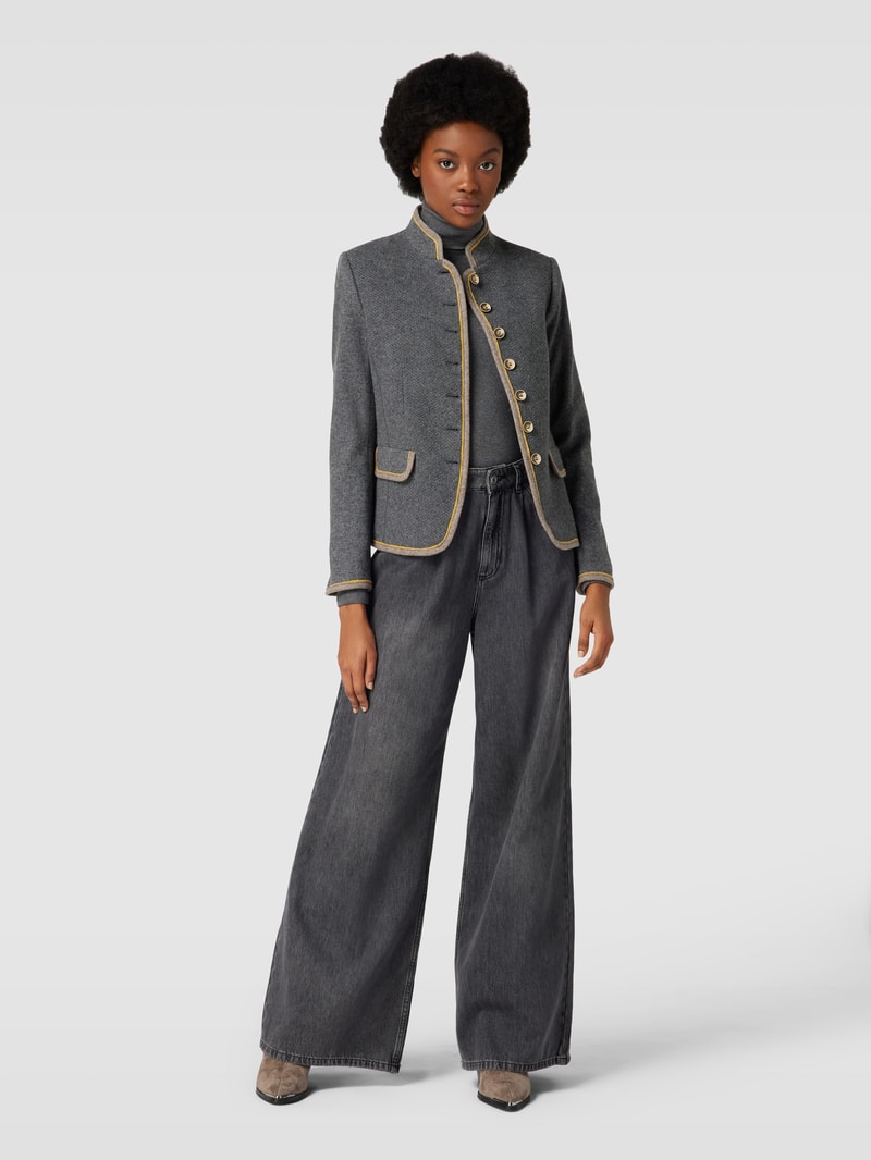 Blazer mit Pattentaschen in anthrazit
