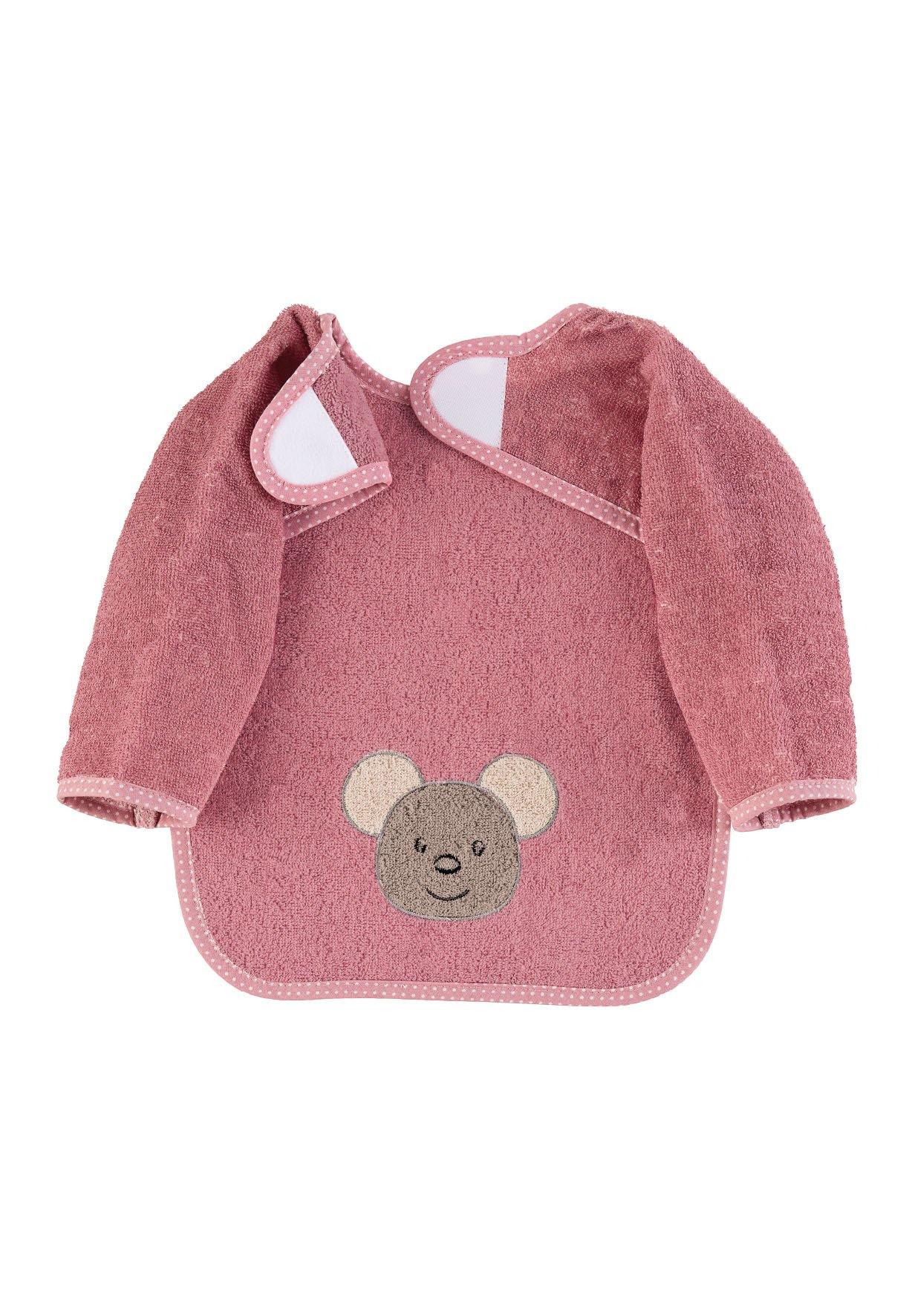 Ärmellätzchen Maus Mabel in Rosa, ab 9. Monat