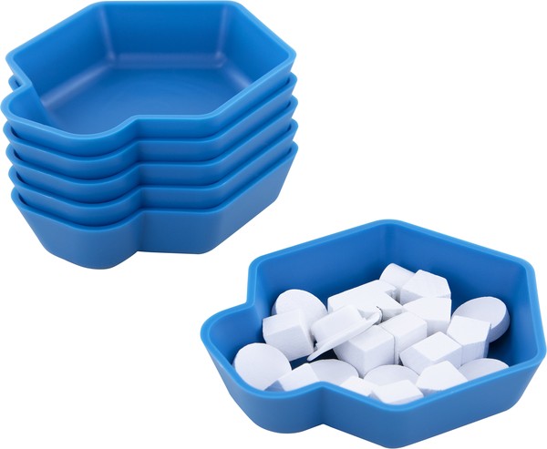 6er-Pack Shell Tokenhalter/Schälchen BLAU