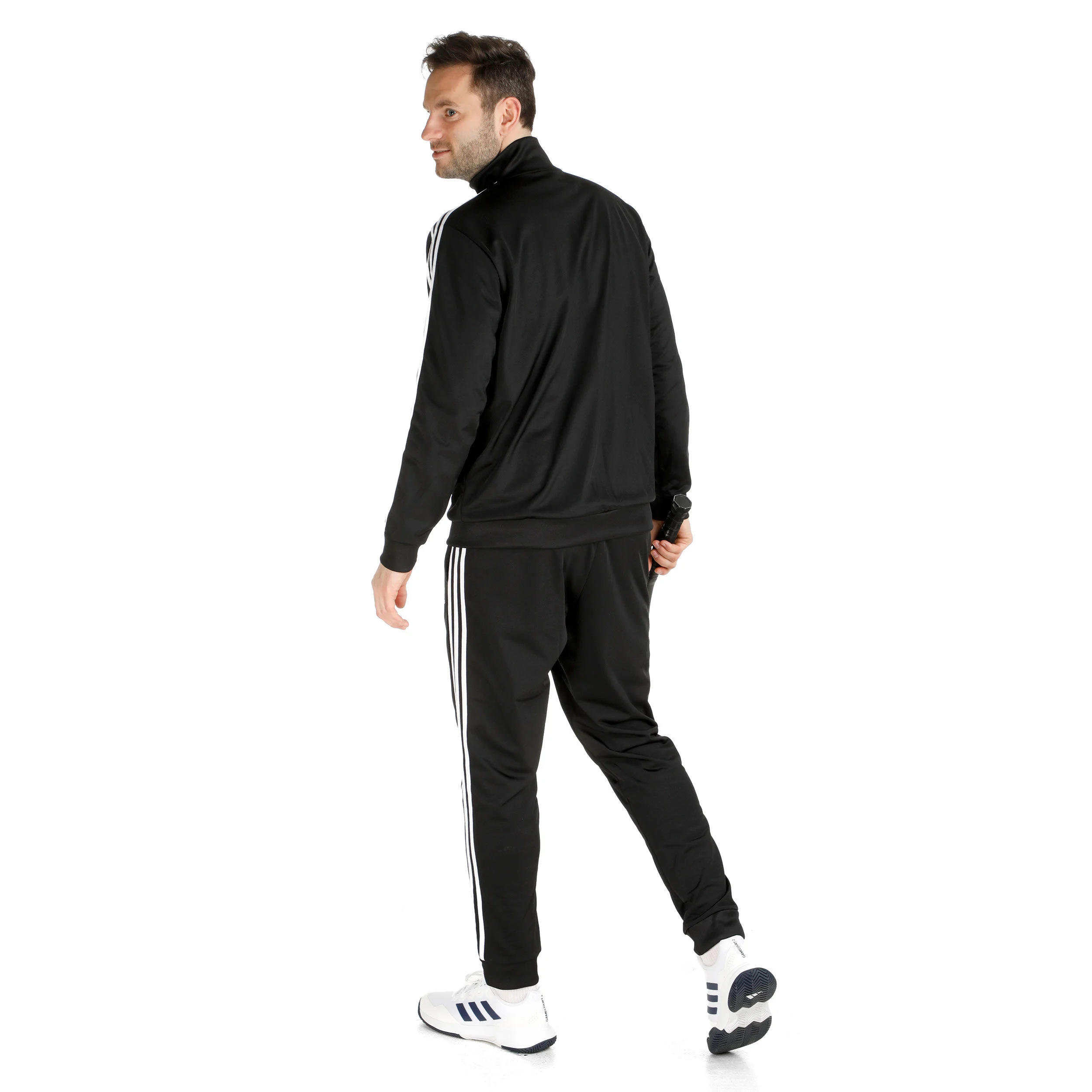 Sportswear Basic 3-Stripes Tricot Trainingsanzug Herren - Schwarz, Weiß