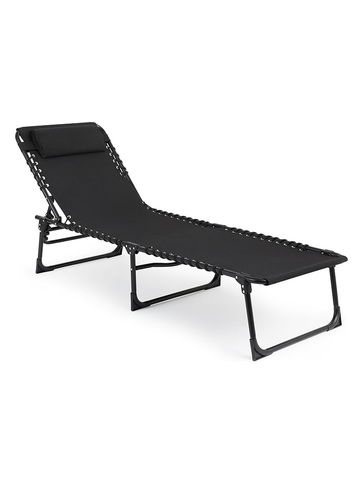 Lifa Living Gartenliege in Schwarz - (L)189 x (B)59 cm günstig kaufen onesize