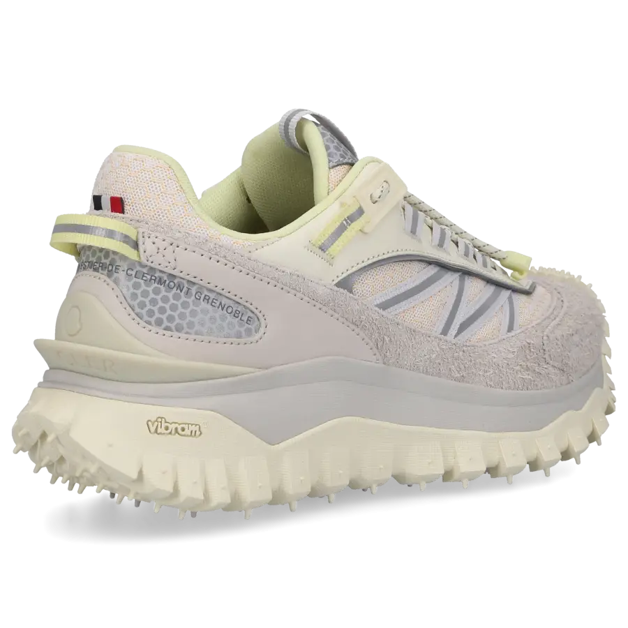 Moncler - Sneaker low TRAILGRIP Veloursleder Materialmix - grau