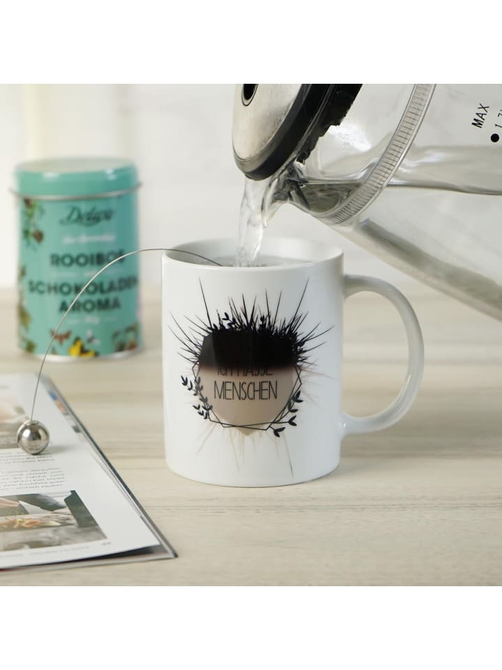 Geda Labels Tasse Ich hasse Menschen Stachel Farbwechsel in Weiß - 330 ml günstig kaufen onesize