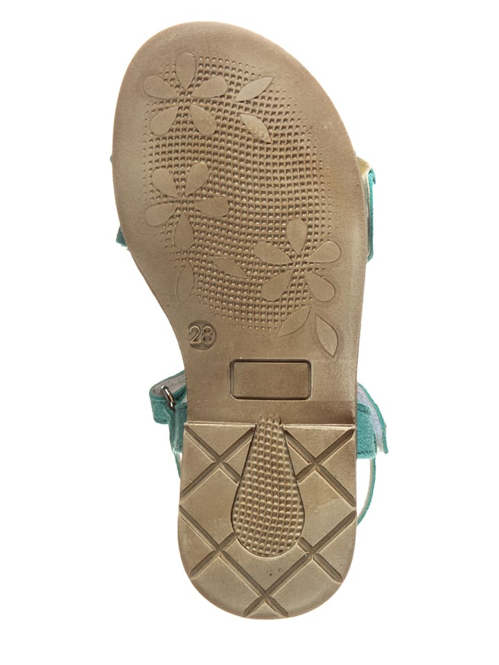 TREVIRGOLAZERO Leder-Sandalen in Türkis günstig kaufen