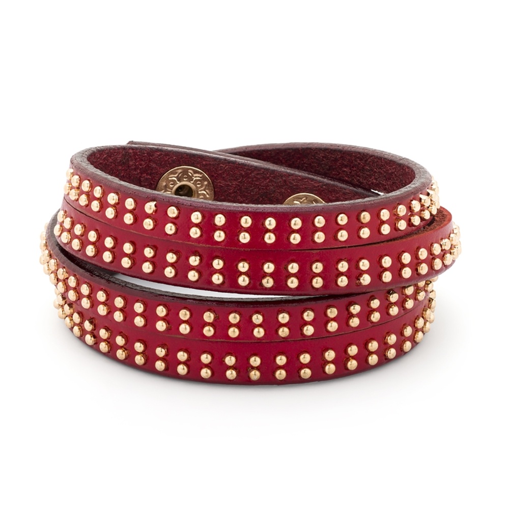 Pippa&Jean Bracelet cuir nappa Cuir en Rouge Bracelet