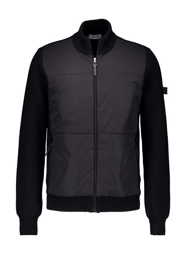 Pierre Cardin, Stickjacke, Baumwolle-Wolle, schwarz