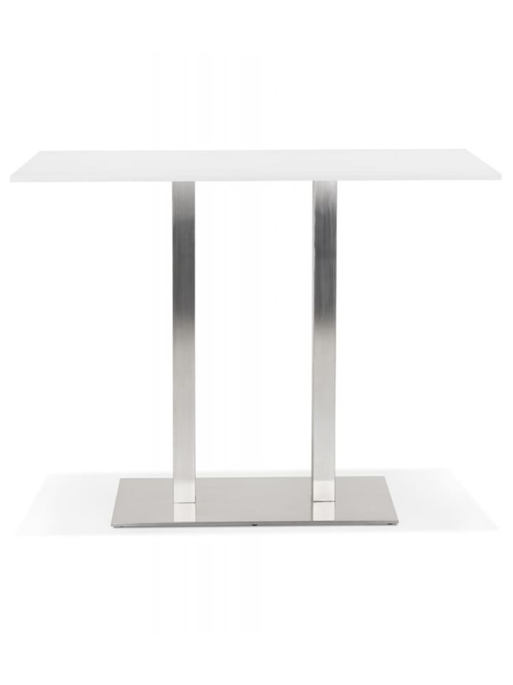 KADIMA DESIGN Hochtisch aus Holz Weiß mit Metallgestell | Modern Minimalistisch in Weiß günstig kaufen onesize