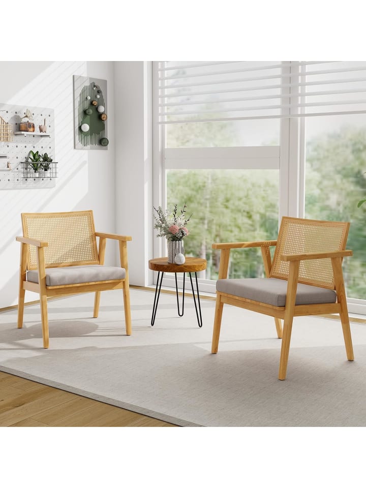 COSTWAY Akzentstühle 2er-Set in Beige günstig kaufen onesize