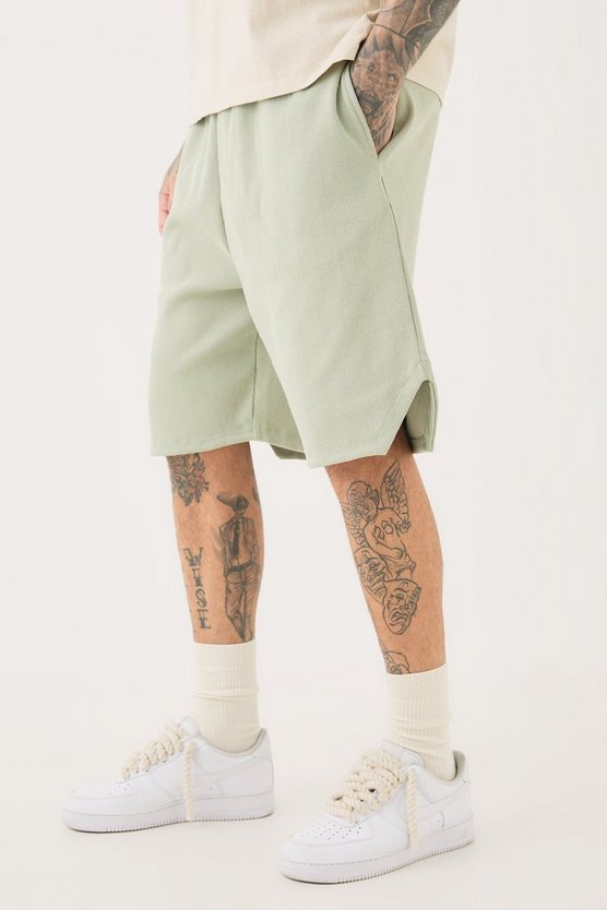 Tall gerippte Shorts