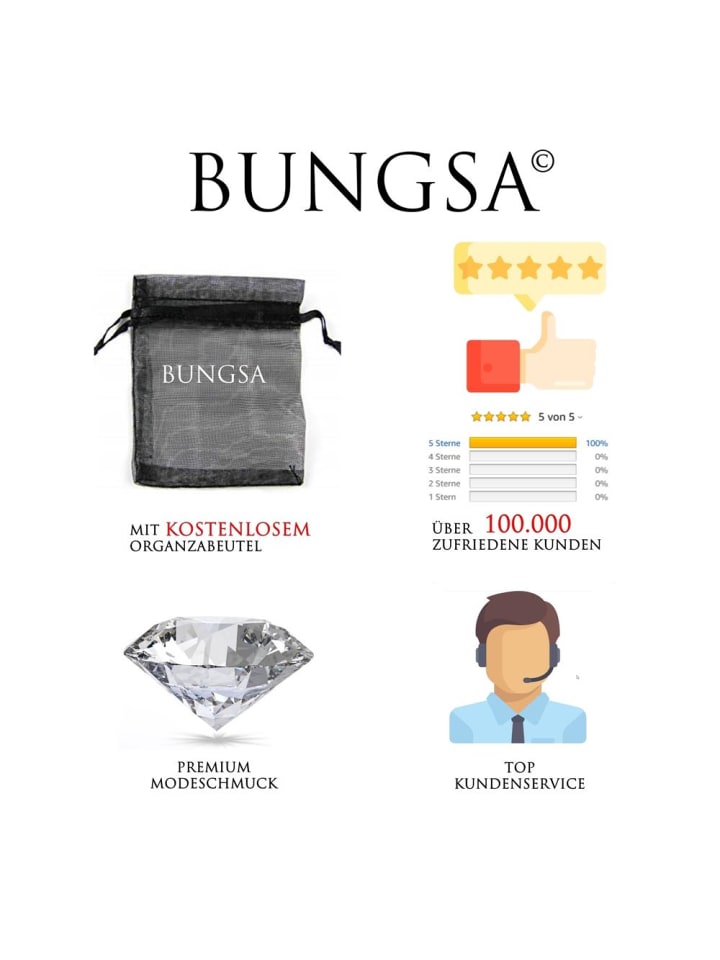 Bungsa Ohrstecker in Schwarz günstig kaufen onesize