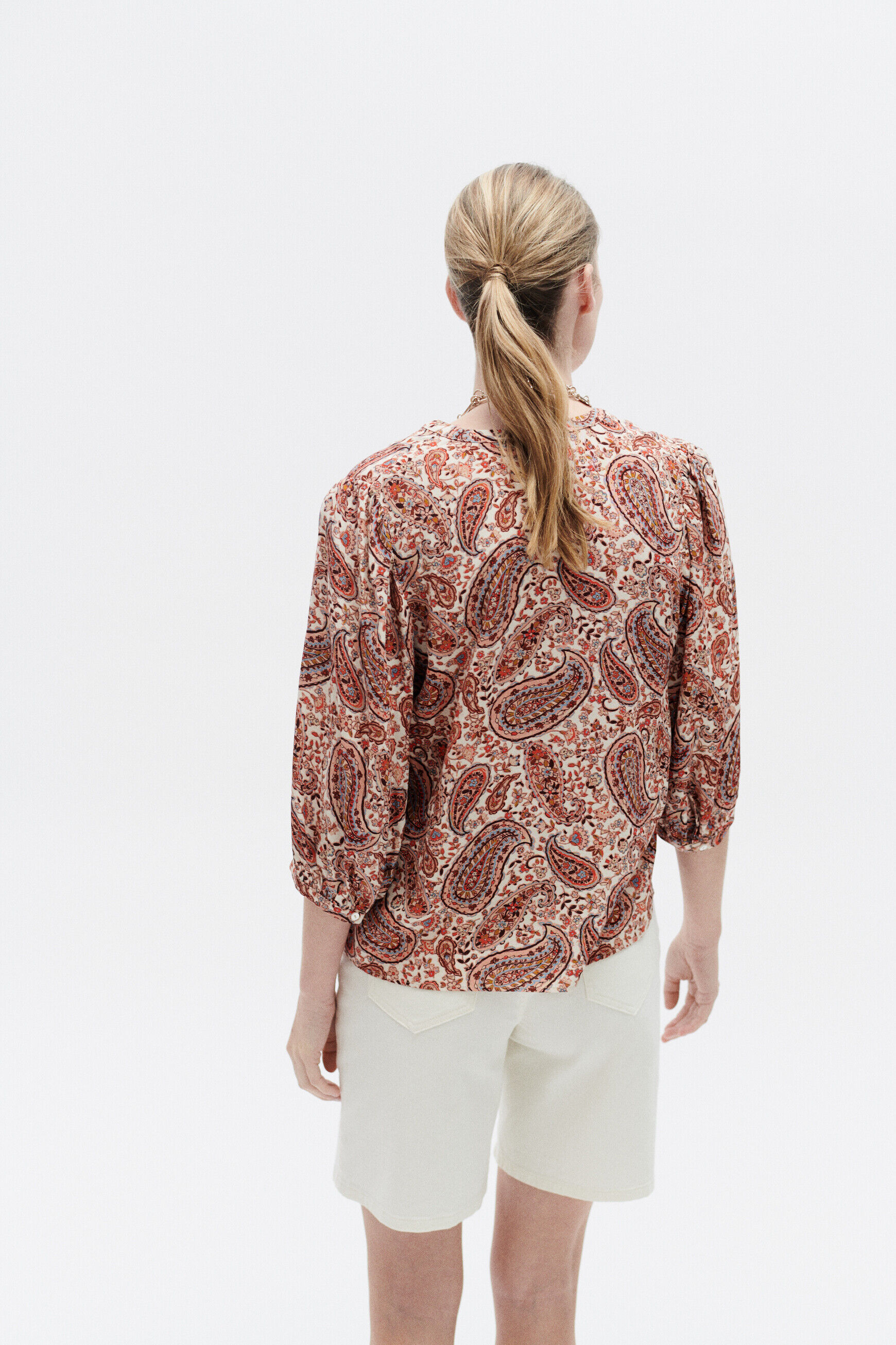 Blouse cassy camel femme