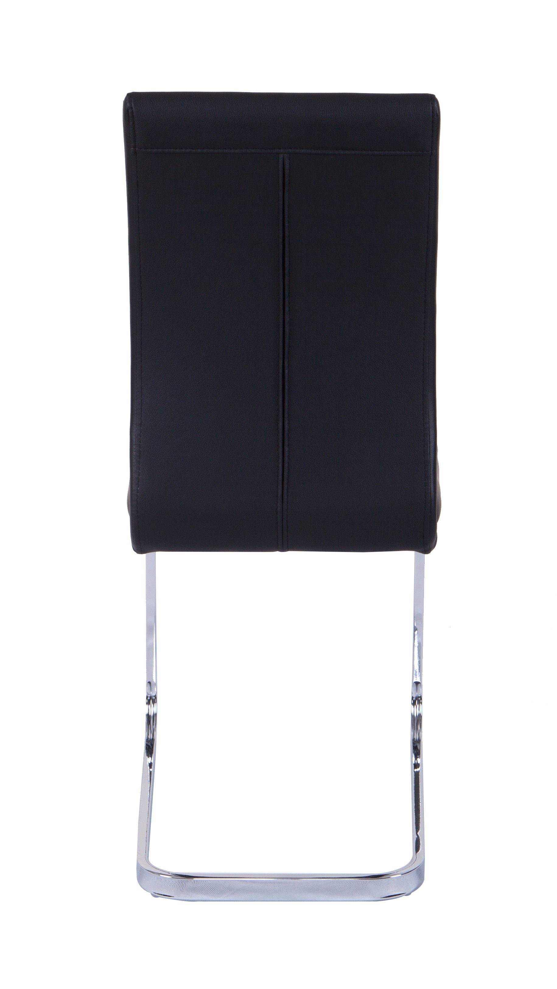 Homexperts Freischwinger FRANCIS (2 St), Kunstleder Schwarz, B43,5xT56xH100cm