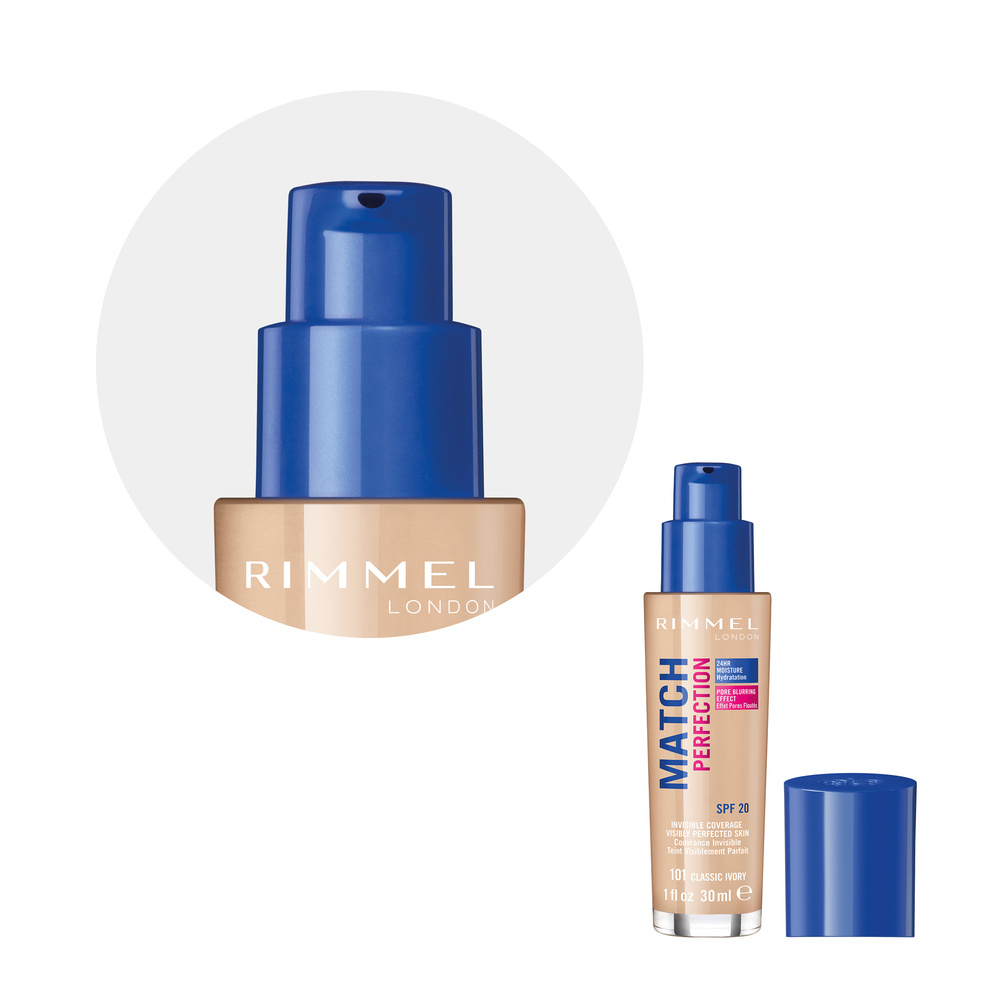 Rimmel London Fond de teint Match Perfection - 101 Classic Ivory Fond de teint