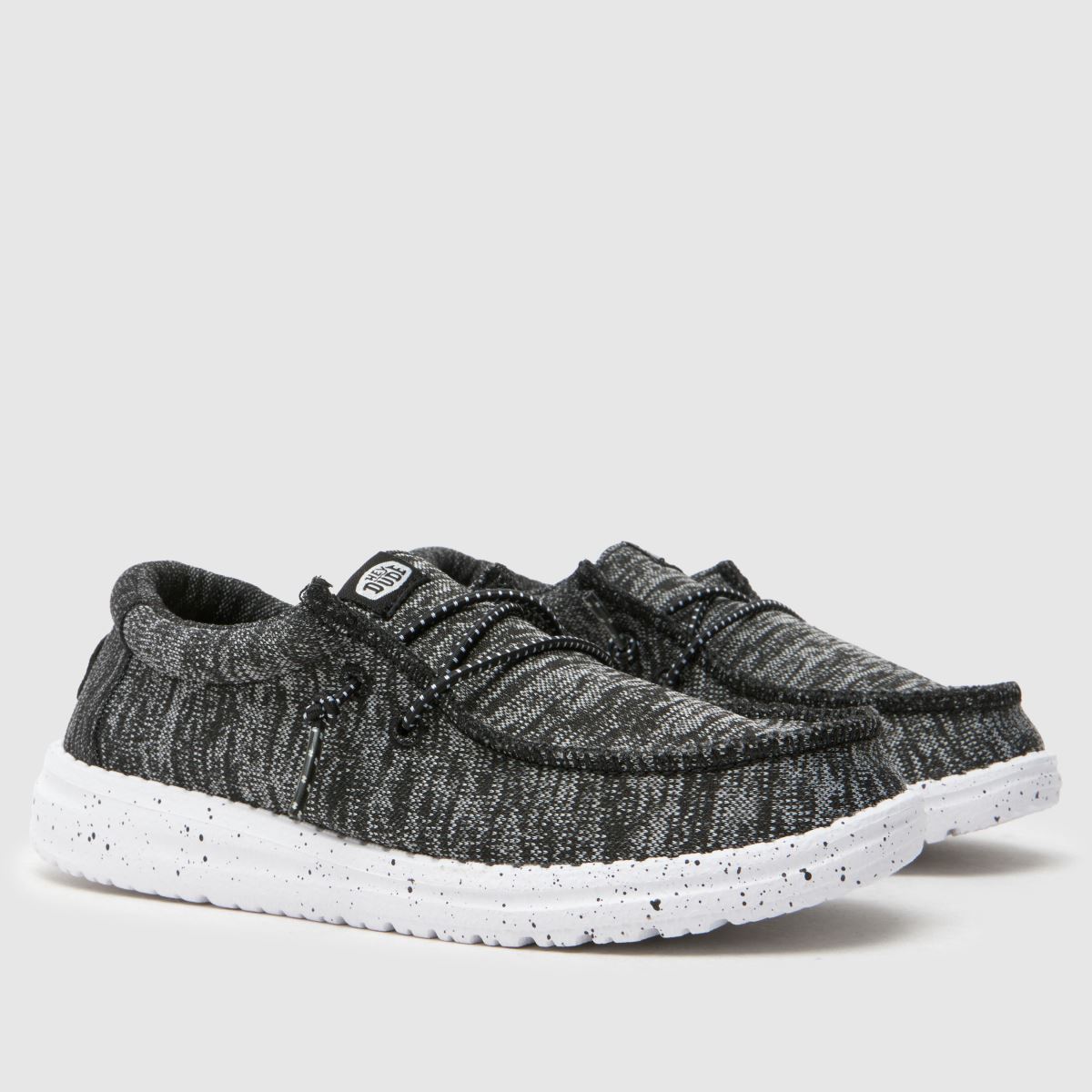 HEYDUDE svarta multi-wally juniorsneakers för pojkar