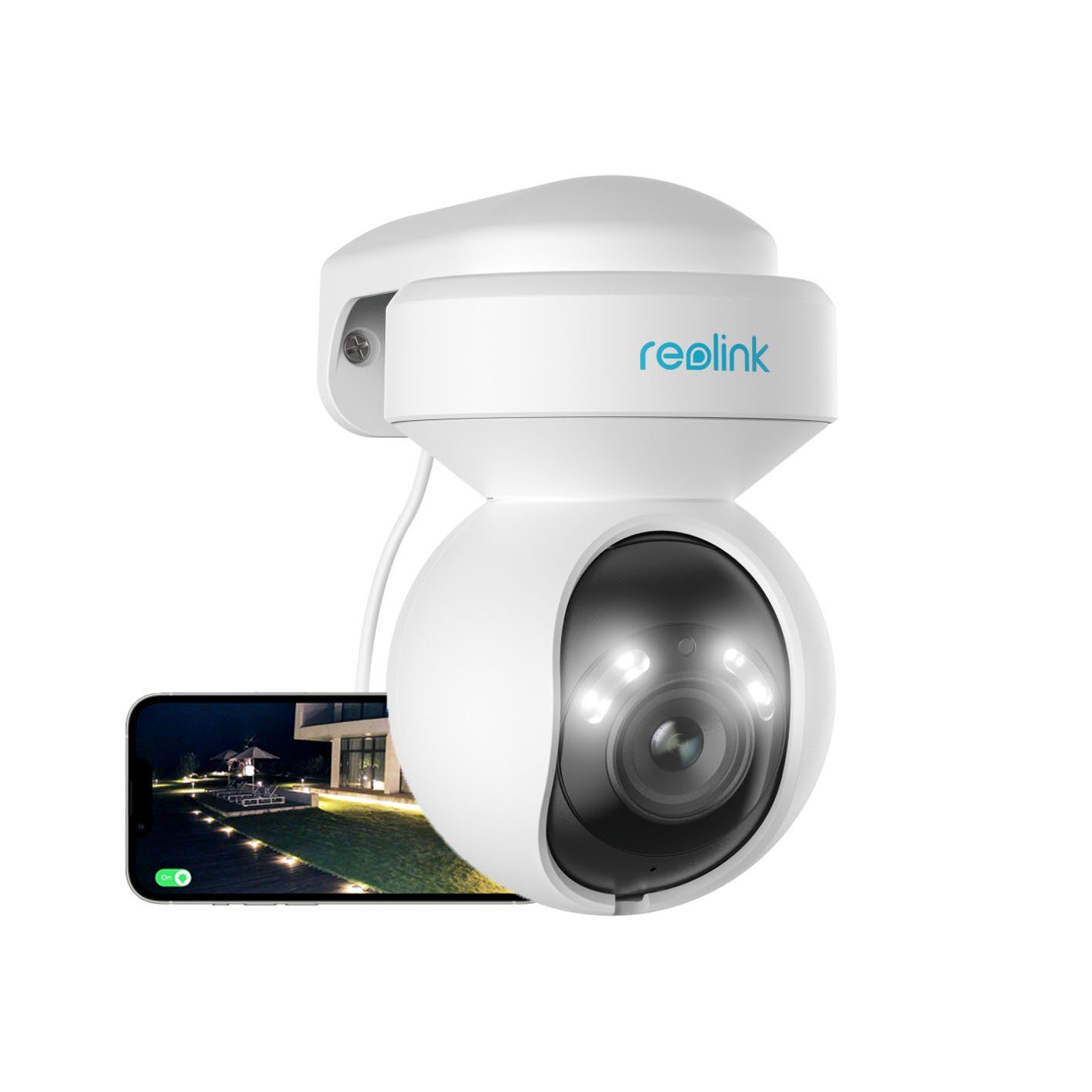 Reolink 8MP Wi-Fi-6 E Series E560 Überwachungskamera (Außenbereich, Smarter Erkennung, Auto-Tracking, Farbige Nachtsicht)