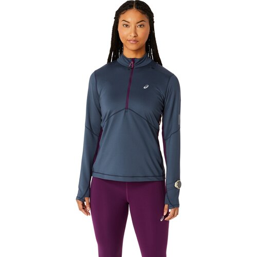 DAMEN T-SHIRT WINTER RUN 1/2 ZIP MID LAYER