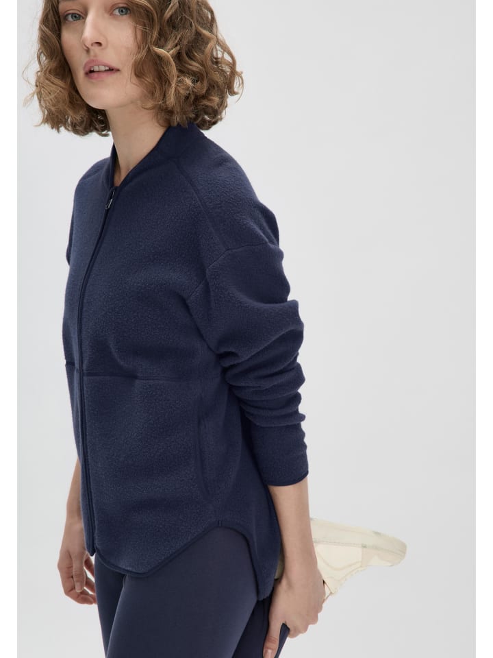 Hessnatur Fleece-Jacke in dunkelblau günstig kaufen