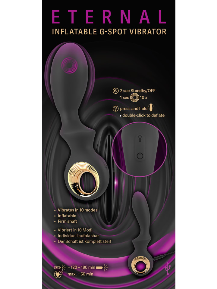 You2Toys G-Punkt-Vibrator Inflatable G-Spot Vibrator in schwarz günstig kaufen 18 cm
