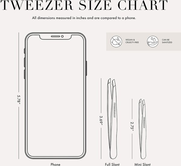 Tweezerman Slant Tweezer - Schräge Pinzette, Bell Bottom Blue Pinzette