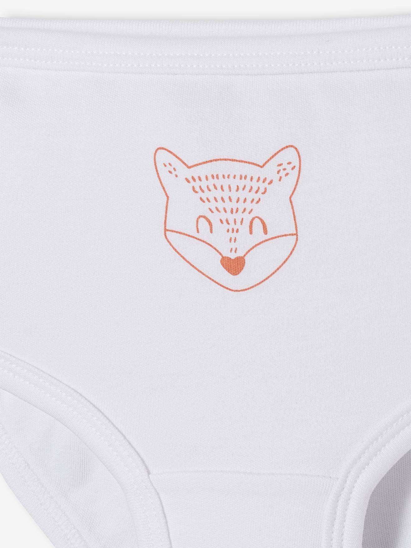 Lot de 5 culottes bébé pur coton spécial couches BASICS lot blanc