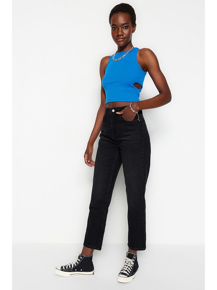 trendyol Jeans - Mom fit - in Schwarz günstig kaufen