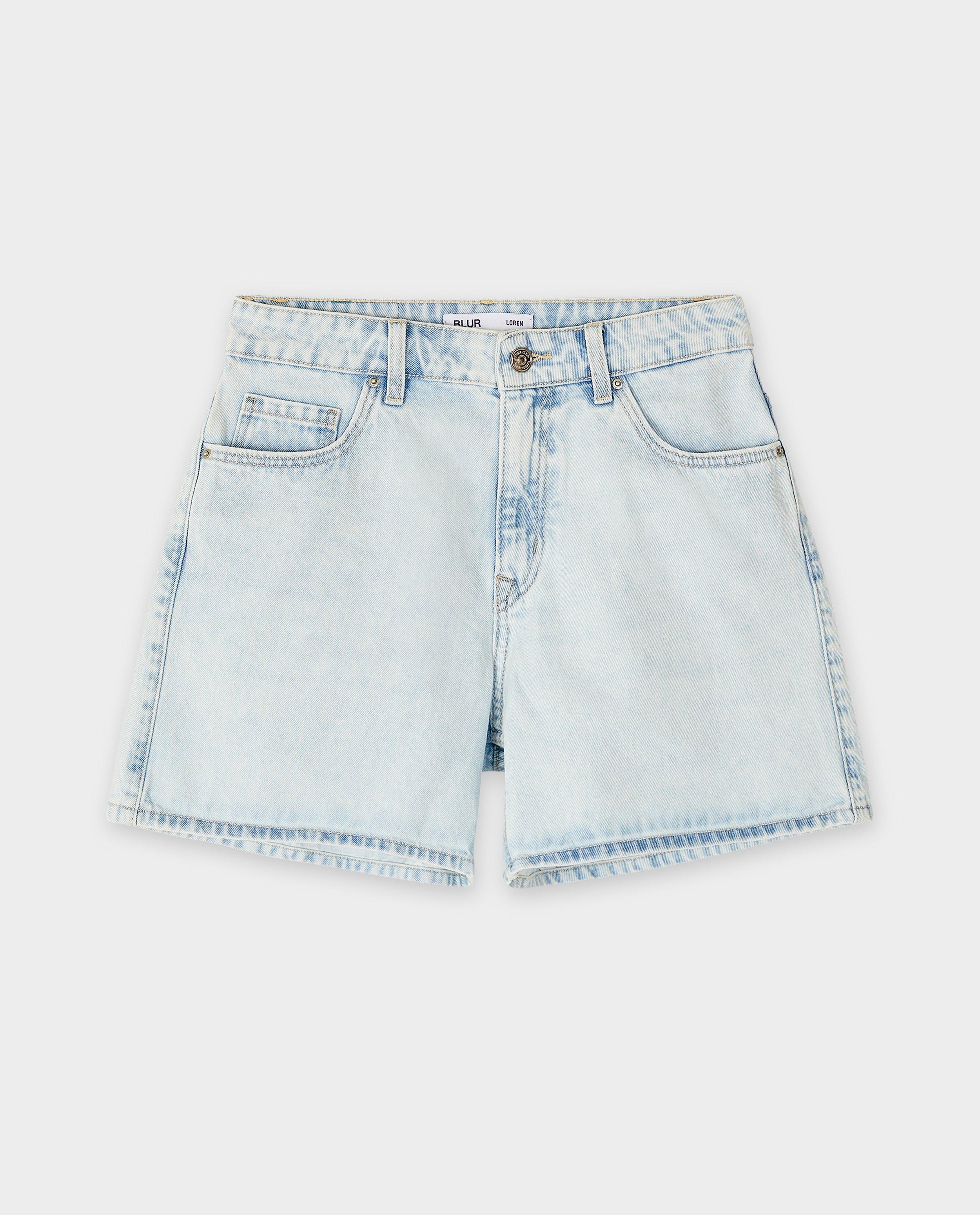 Blur by Tiffosi Pantaloni scurți din denim albastru deschis, croială mom, albastru deschis