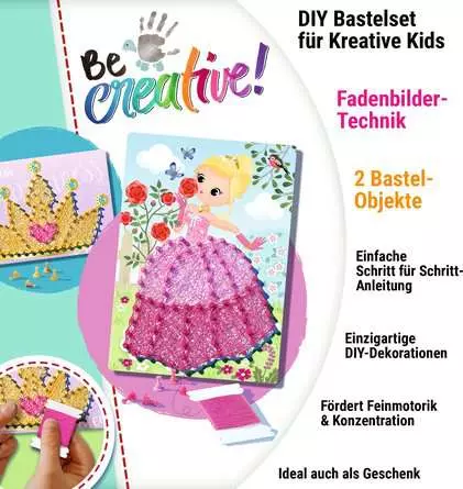 String Art Prinzessin - Bastelset für Kinder ab 6 Jahren