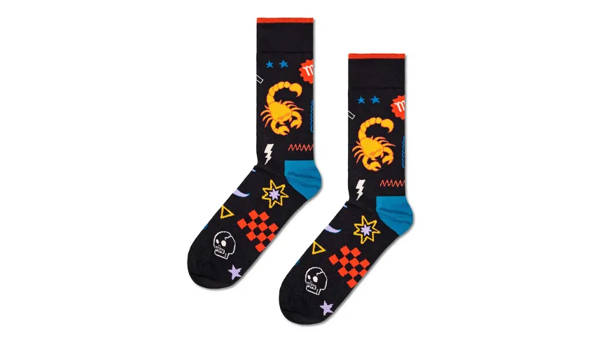 Happy Socks Unisex Socken Scorpio black