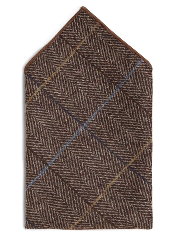 Finshley & Harding London Weste mit Fliege und Einstecktuch in braun blau - 0001 günstig kaufen 46