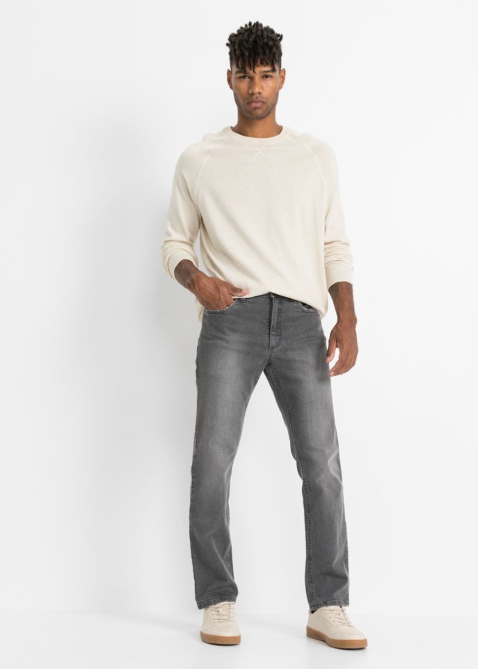 Regular Fit Stretch-Jeans mit Komfortschnitt, Straight