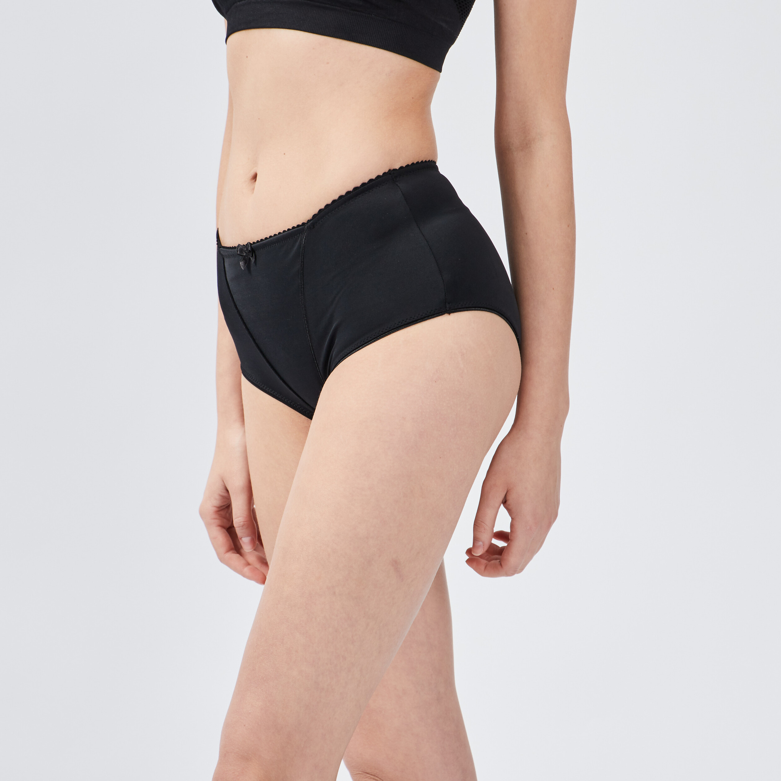 Culotte effet gainant microfibre noir femme | La Halle