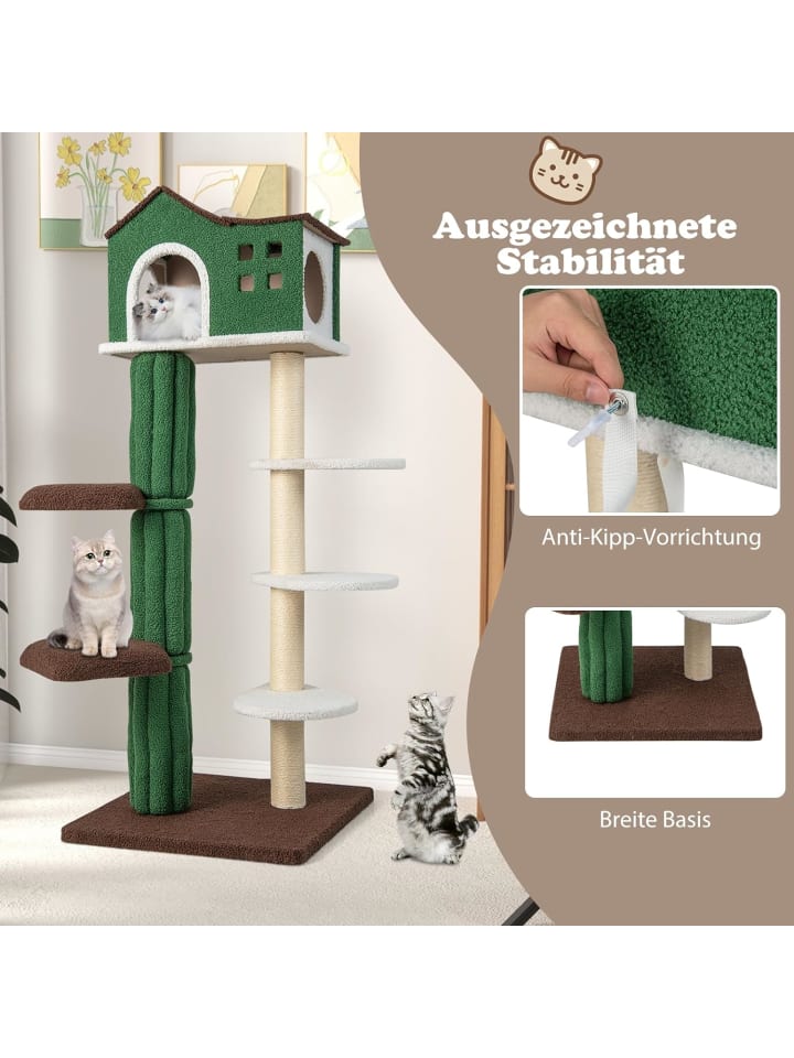 COSTWAY 153 cm Kratzbaum in Grün günstig kaufen onesize