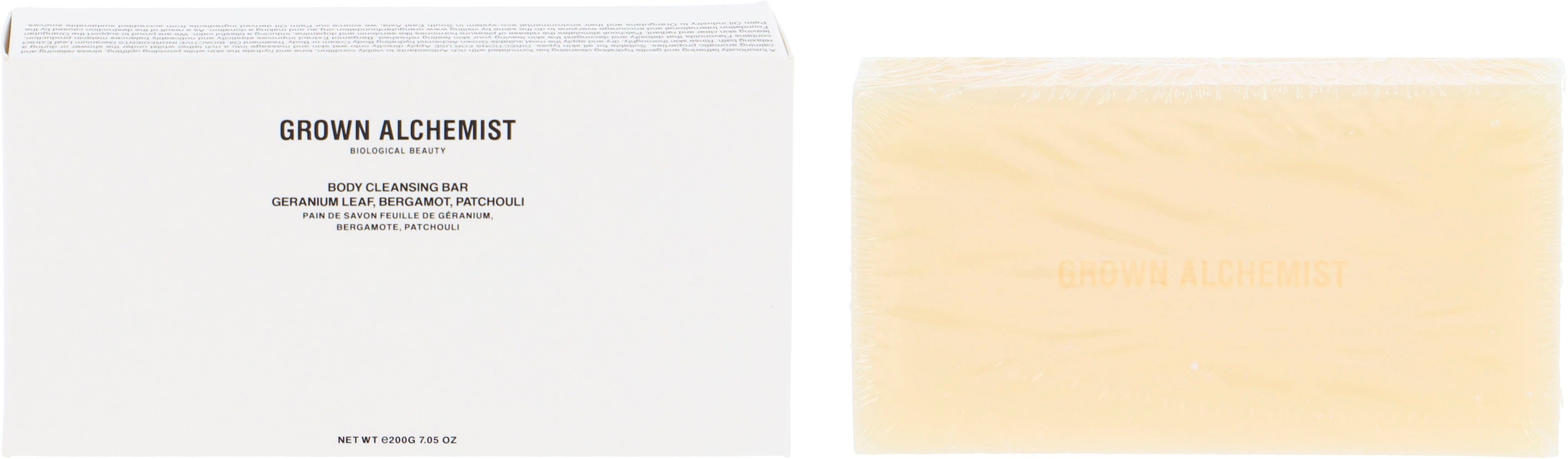GROWN ALCHEMIST Duschpflege Body Cleansing Bar, Geranium Leaf, Bergamot, Patchouli