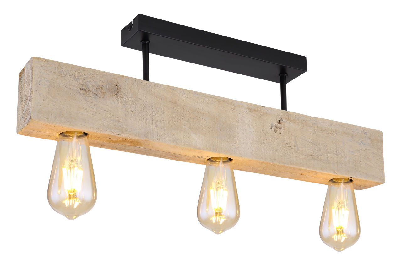 Globo Lighting - ADALIE - Deckenleuchte Metall schwarz matt, 3x E27