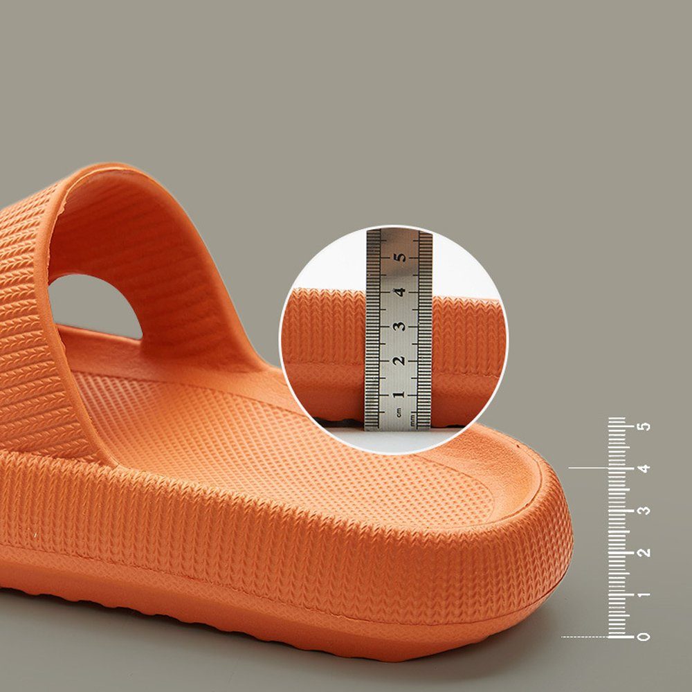 CAMILA 4CM dick besohlte Hüttenschuhe , Unisex, outdoor, wasserdicht Badeschuh (set, 1-tlg., Rutschfeste EVA-Sohle) wasserdicht