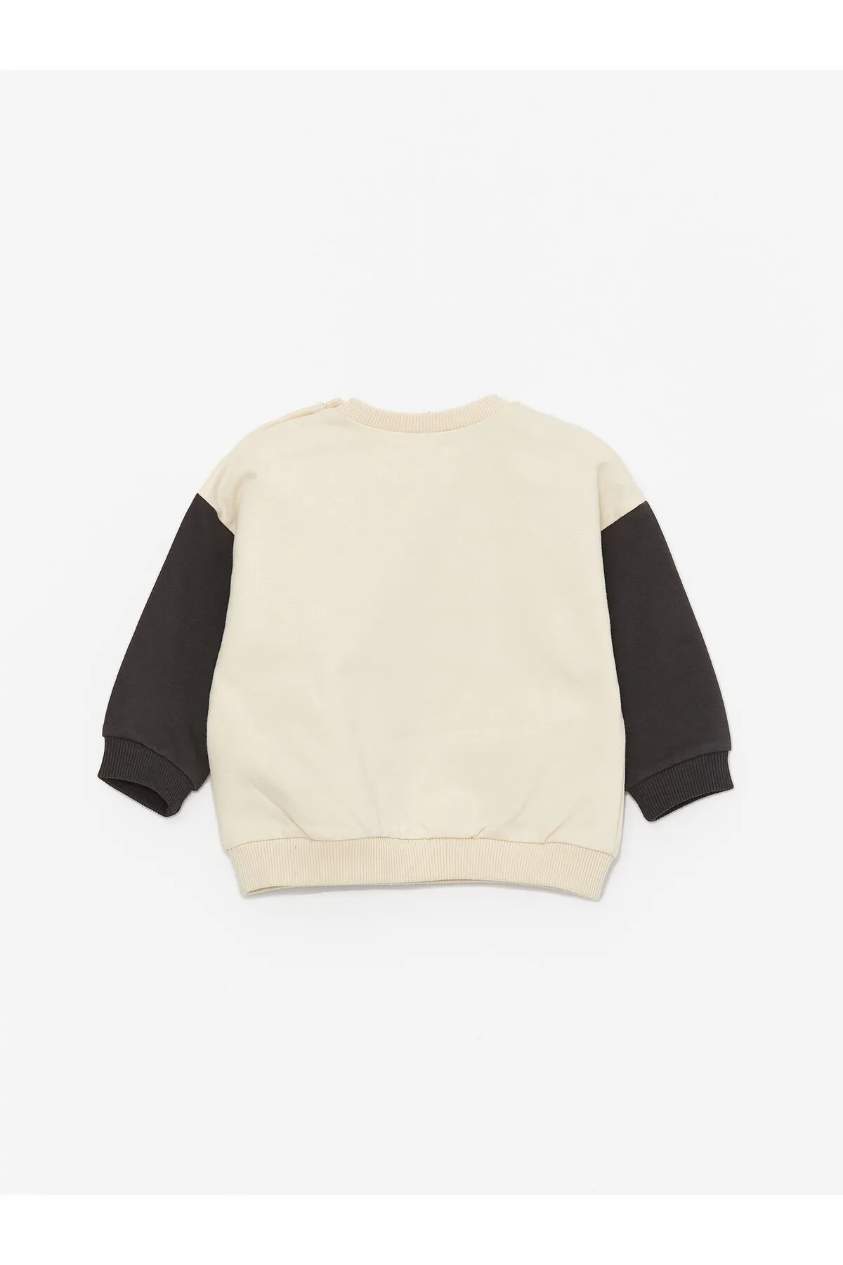 LC Waikiki  2-teiliges Set aus bedrucktem Sweatshirt und Hose für Babys mit Rundhalsausschnitt und langen Ärmeln