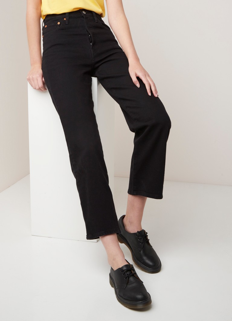 Blugi Levi's Ribcage cu talie înaltă și croială dreaptă, croiți