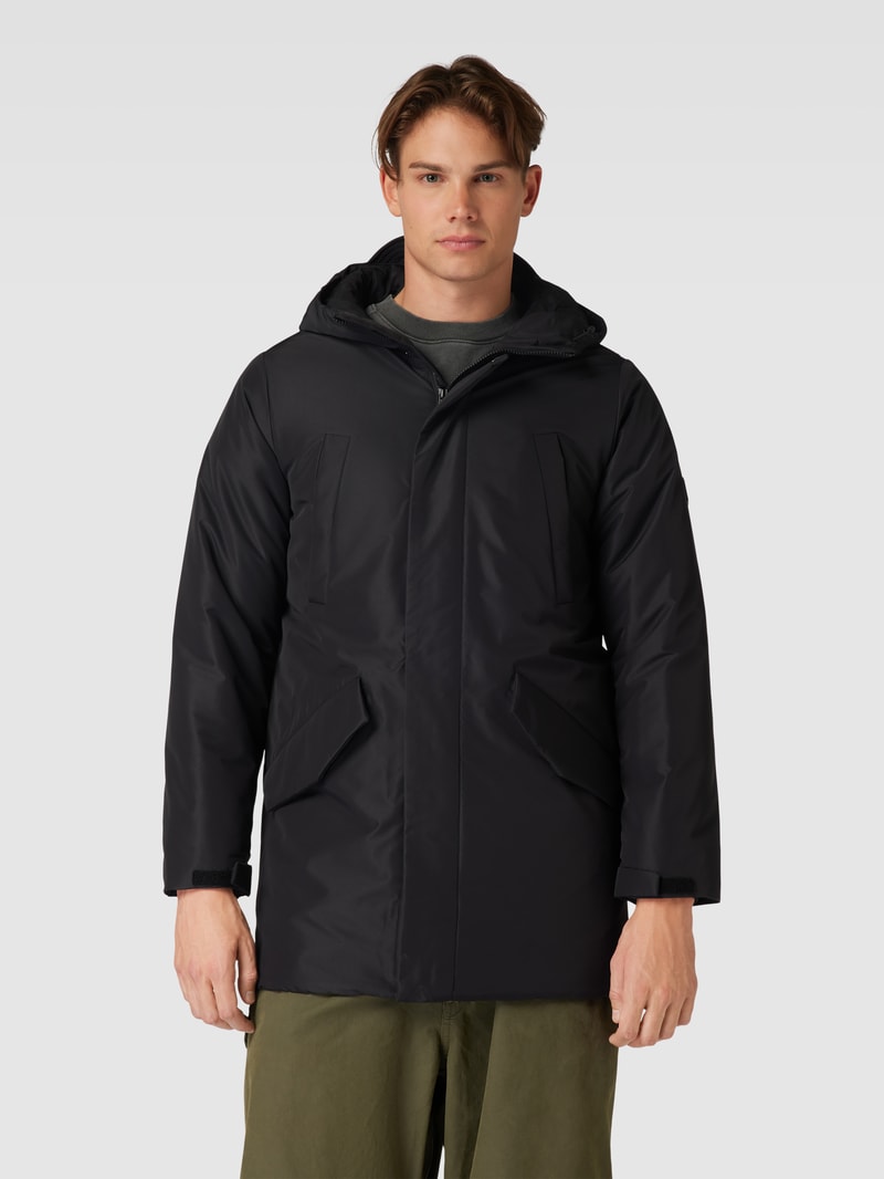 Parka mit Brusttasche Modell 'CARL' in schwarz