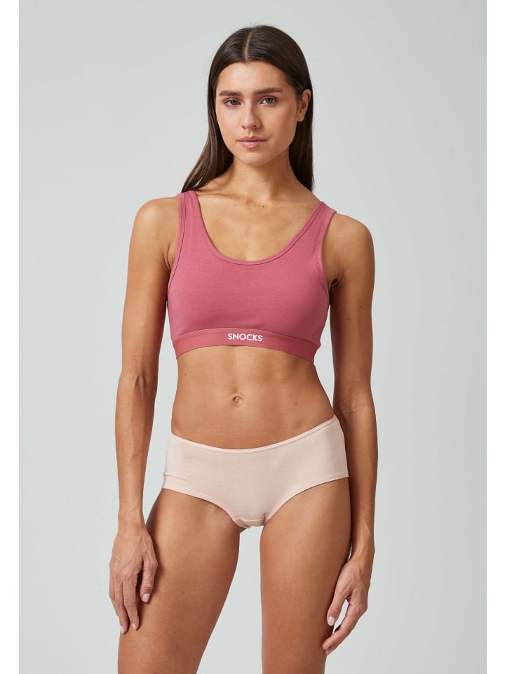 SNOCKS Hipster aus Bio-Baumwolle 3 Stück in Mix (Apricot/Mauve/Schwarz) günstig kaufen