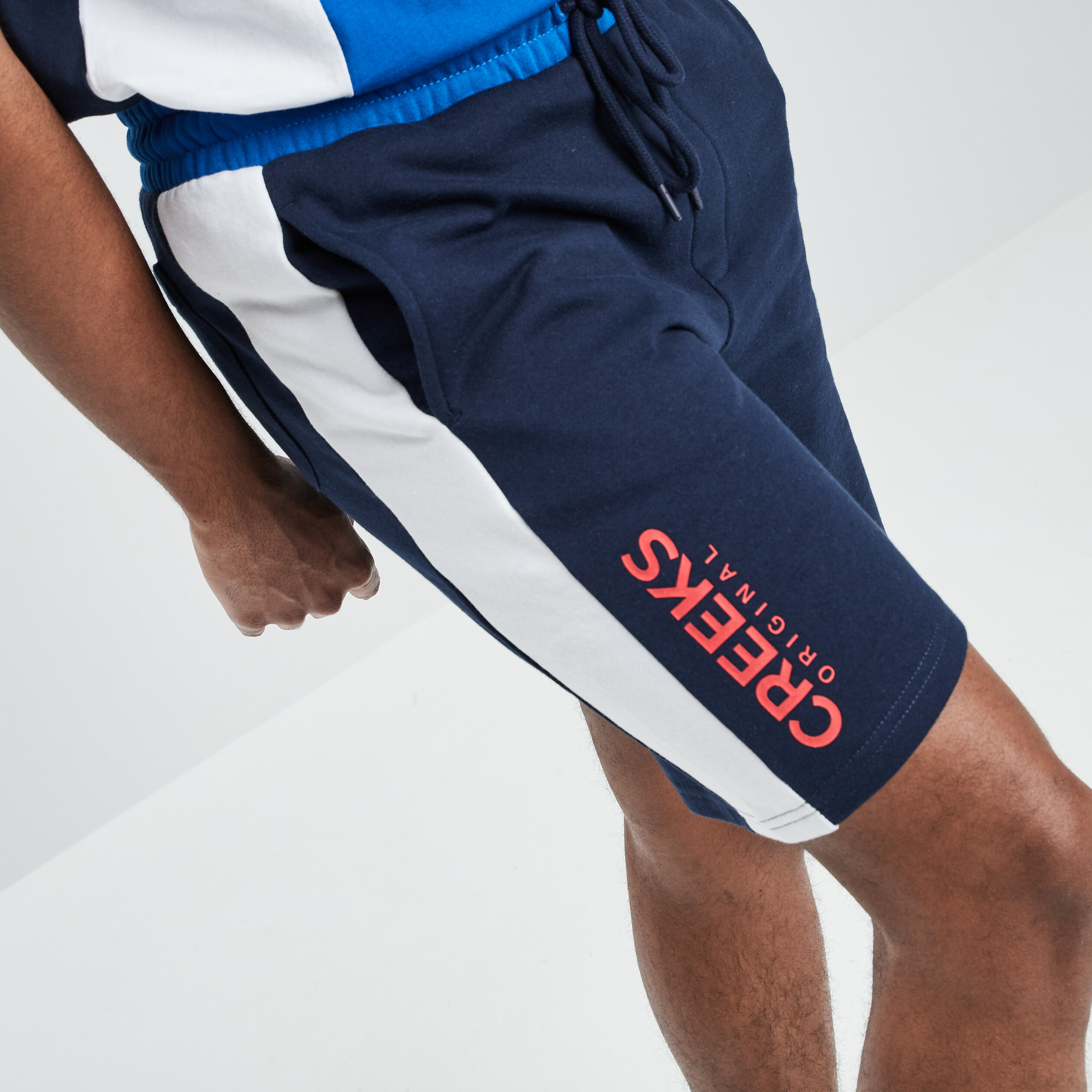 Short jogging droit Creeks bleu marine homme | La Halle