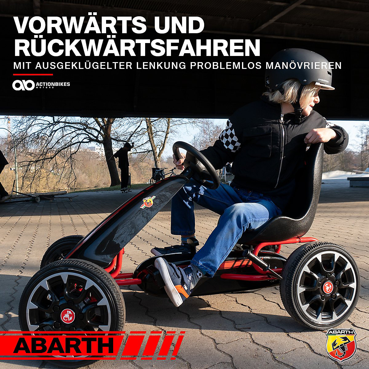 Kinder GoKart Abarth FS595 Lizenziert - Belastbarkeit 30 kg - Handbremse