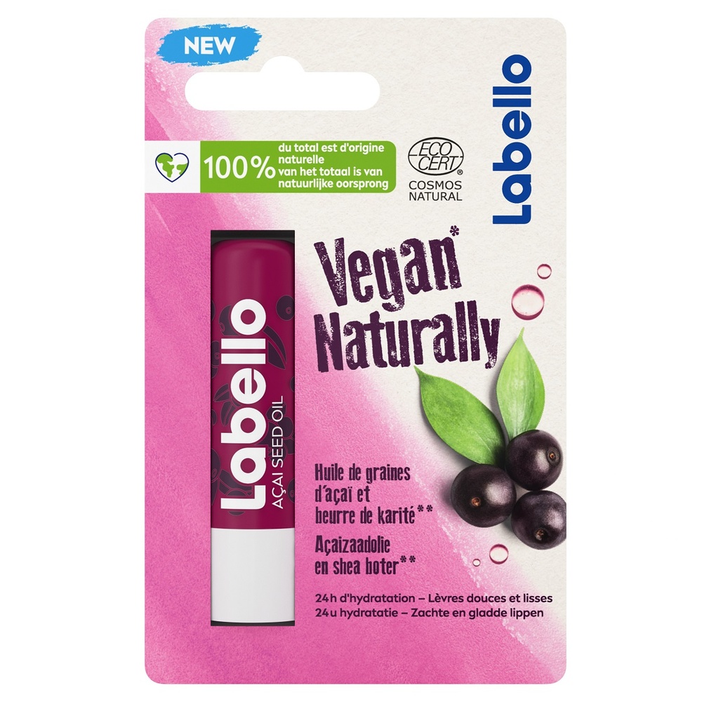 labello LABELLO Stick soin des lèvres 24h Açaï Vegan Soin des lèvres