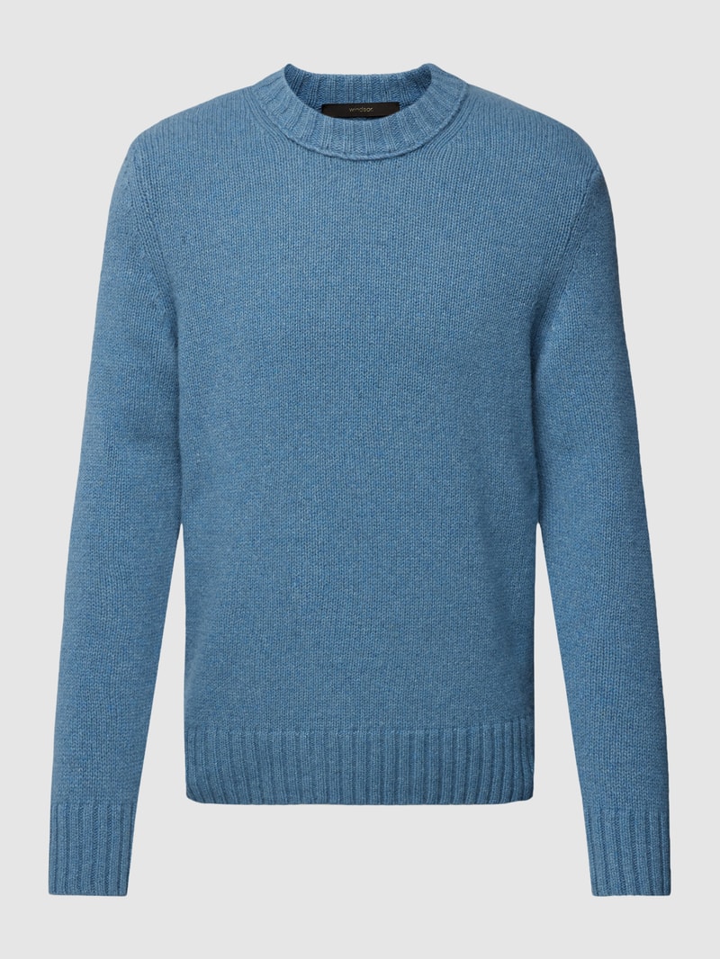 Strickpullover aus Kaschmir-Mix Modell 'Ecosio' in hellblau