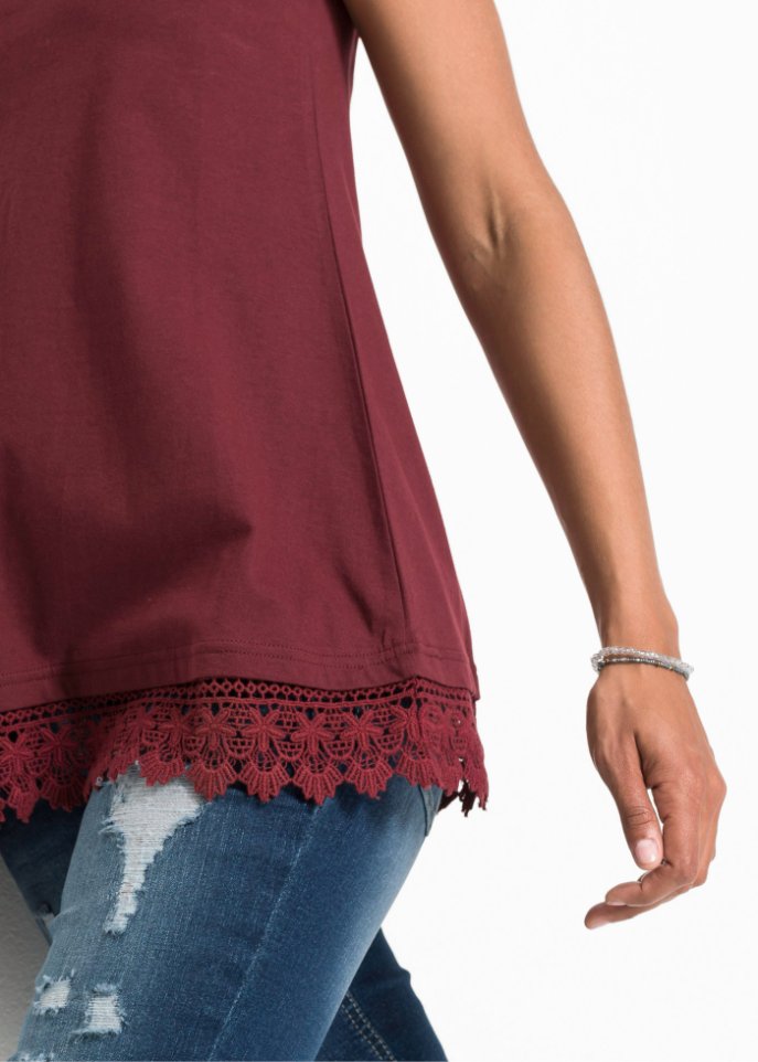 Top mit Spitze (2er-Pack)