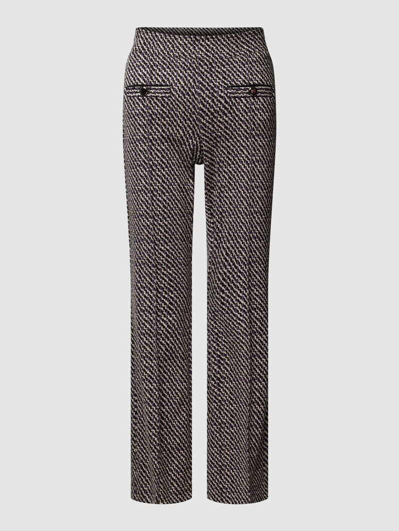 Verkürzte Hose mit Allover-Muster Modell 'Ranee' in lila