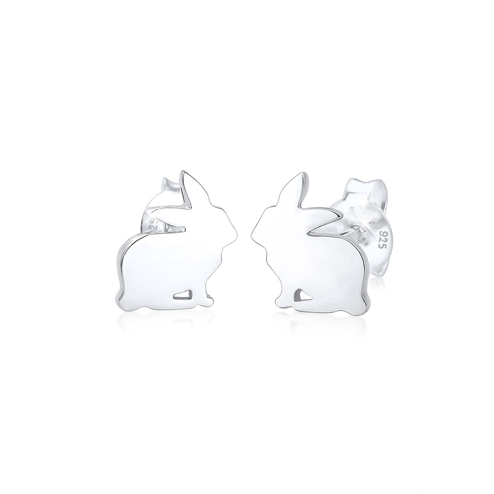 Elli Elli Boucles d'Oreilles Lapin Animal Doux Boucles d'oreilles Enfants  (925/1000)  Boucles d'oreilles