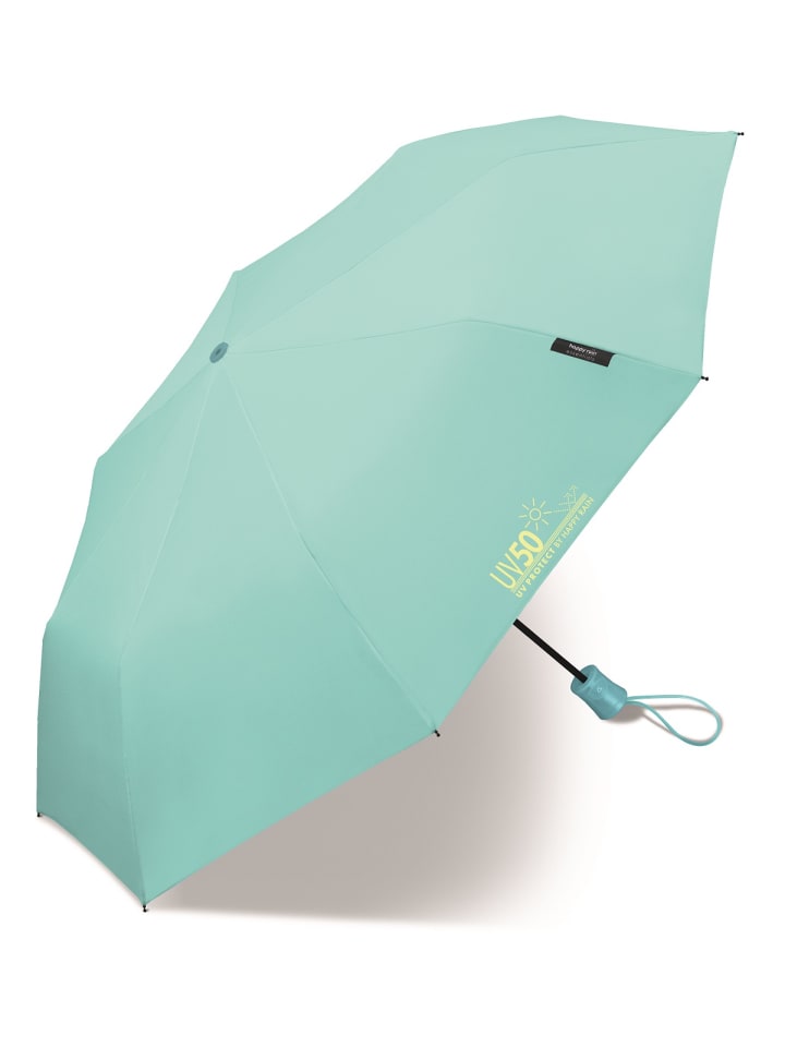happy rain Mini AC UV50 Protect Automatik Taschenschirm in blau günstig kaufen onesize