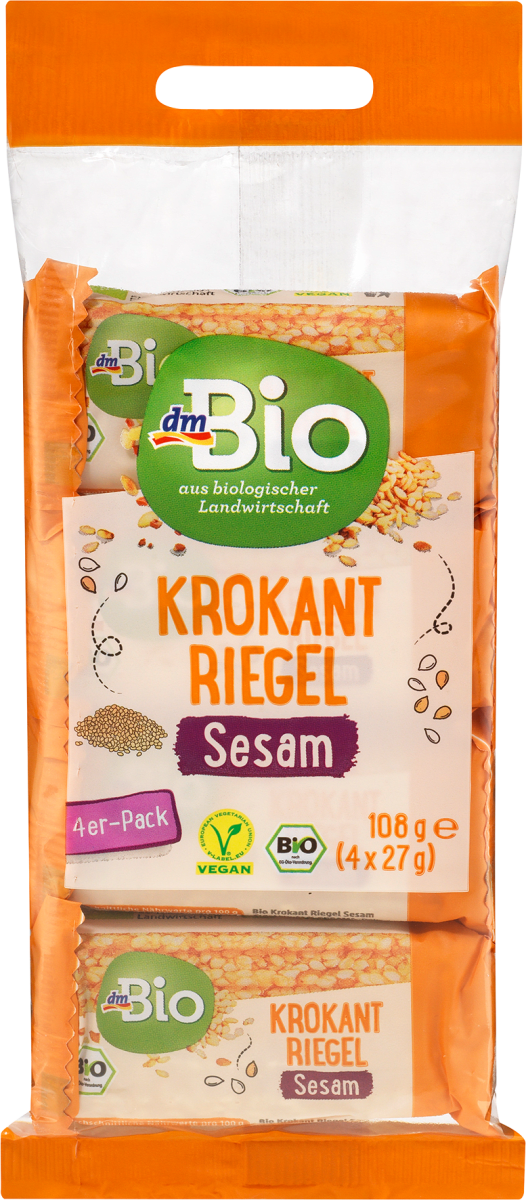 Krokantriegel, Sesam (4x27 g), 108 g